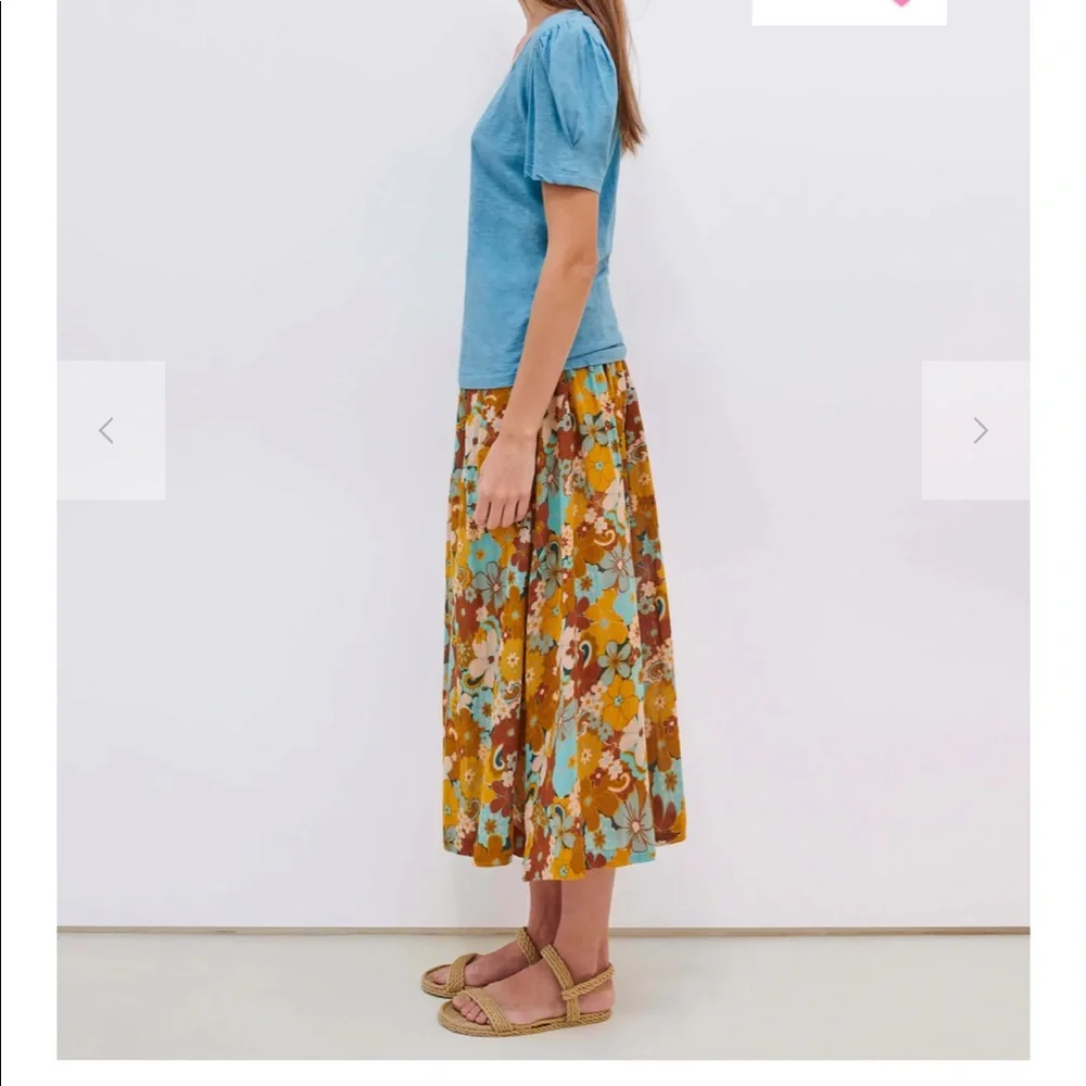 NWOT Sundry Puff Sleeve V-neck Tee - Picture 7 of 14